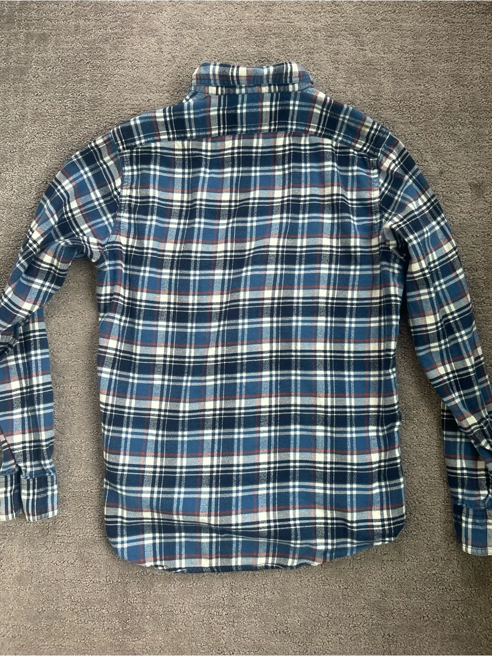 J Crew Mens Size Small Blue Plaid Long Sleeve Button Down Regular Fit Shirt